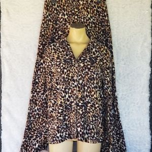 Leopard Print Fleece Pajama Set